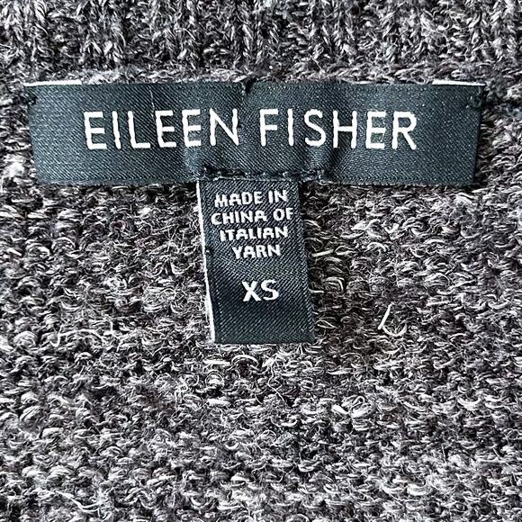 Eileen Fisher Wool Linen/Silk Knit V-Neck Sweater - Picture 6 of 7